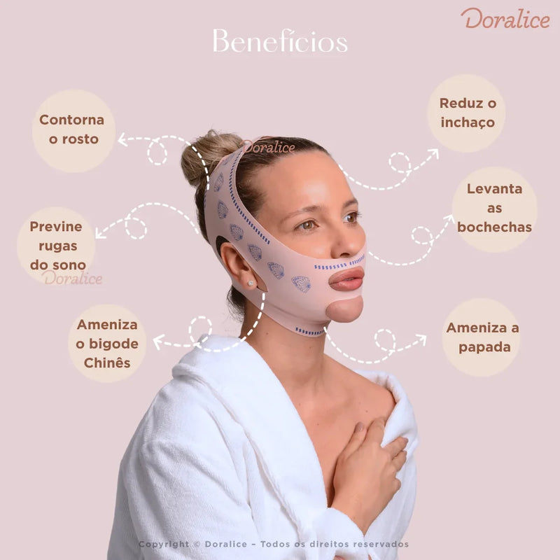V-Revitalize™ - Máscara de Contorno Facial - Suaviza Rugas, Papada e Modela o Rosto | COMPRE 1 LEVE 2