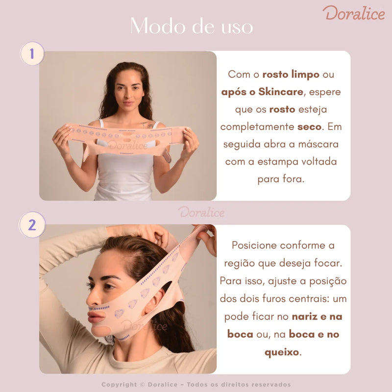 V-Revitalize™ - Máscara de Contorno Facial - Suaviza Rugas, Papada e Modela o Rosto | COMPRE 1 LEVE 2