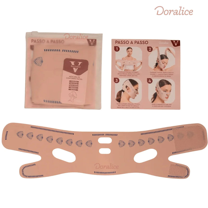 V-Revitalize™ - Máscara de Contorno Facial - Suaviza Rugas, Papada e Modela o Rosto | COMPRE 1 LEVE 2