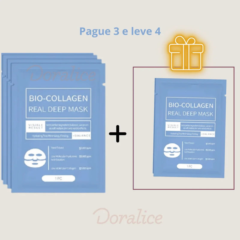 Collagen Glow - Máscara Facial  para hidratação e reparação - 🔥Kit 4 Máscaras🔥