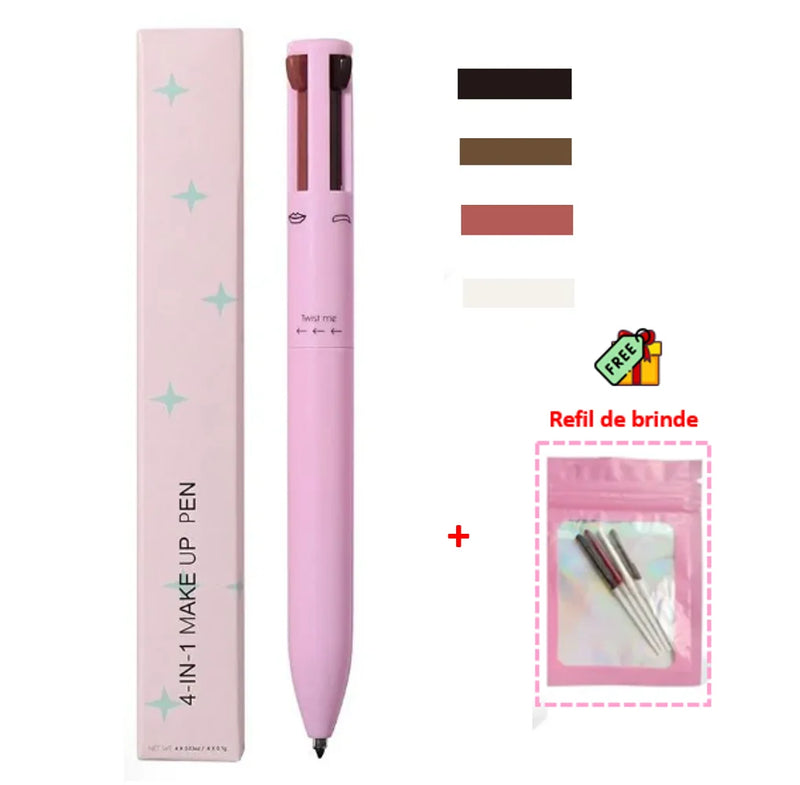 Beauty Color Pen - Caneta 4 em 1  - 🔥1 Caneta + Brinde de Refil🔥